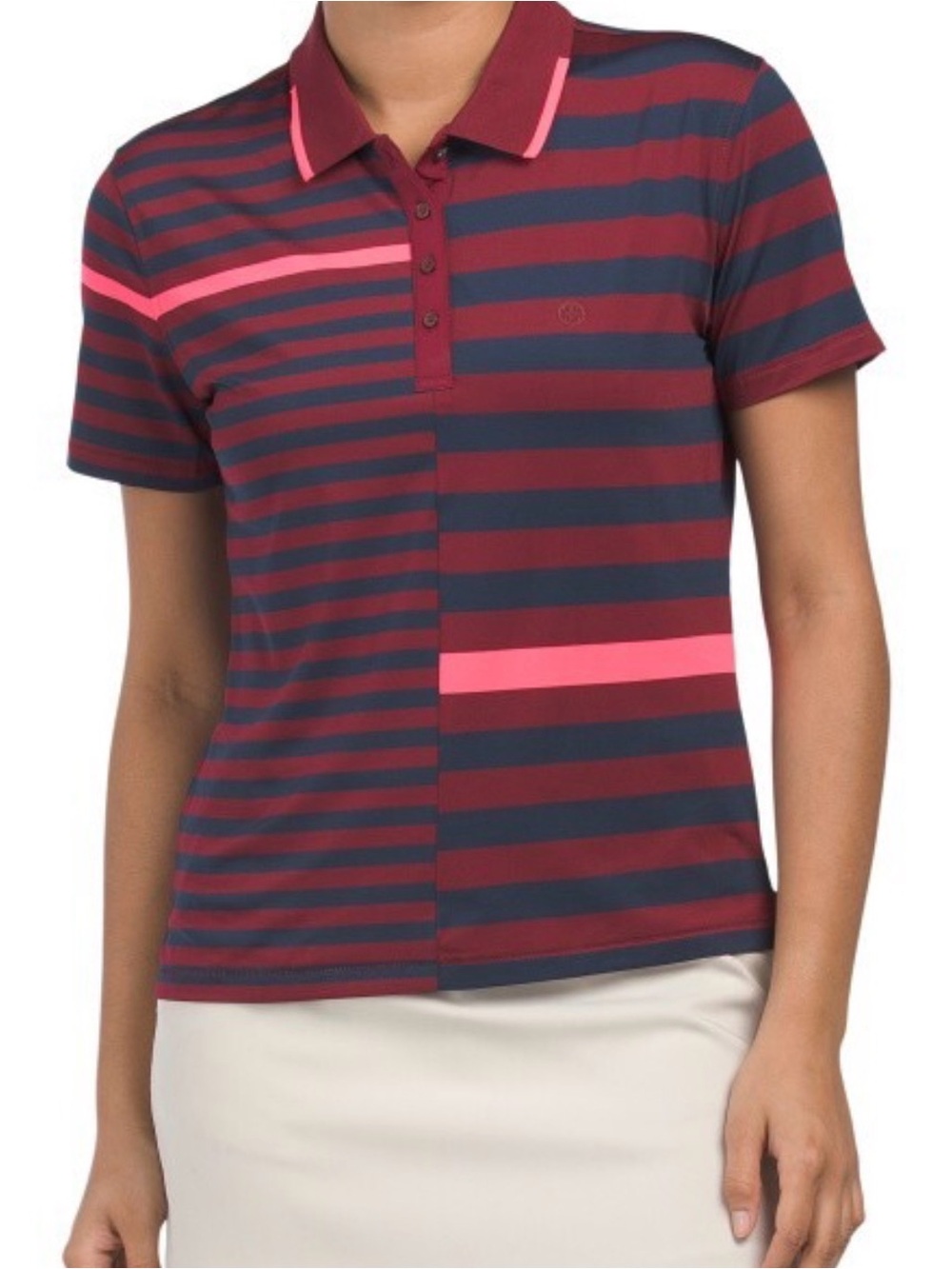 🩷💙❤️ 𝑪𝒖𝒕𝒆 G/FORE Women’s Large Short Stripes Sleeve Golf Polo Top